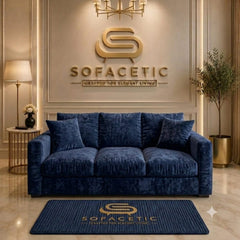 Rivo Crushed Velvet Fabric Sofa Set