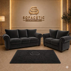 Monzi Plush velvet Contemporary Sofa Set