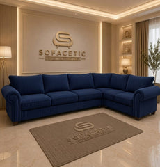 Monzi Jumbo Cord Contemporary Sofa Set