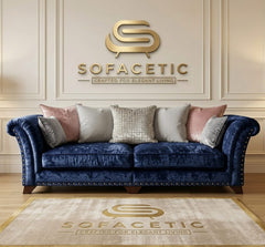 Juxen Crush Velvet Designer Sofa Set