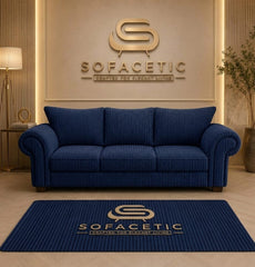 Monzi Jumbo Cord Contemporary Sofa Set