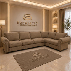 Monzi Jumbo Cord Contemporary Sofa Set