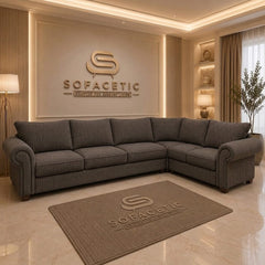 Monzi Jumbo Cord Contemporary Sofa Set