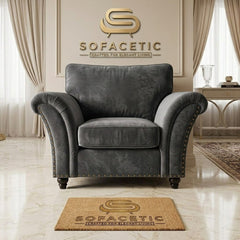 Juxen Plush Velvet Designer Sofa Set