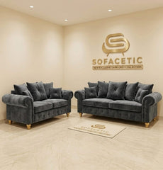 Monzi Crush velvet Contemporary Sofa Set