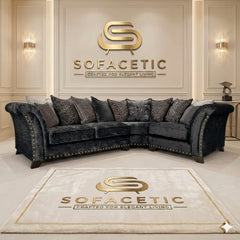 Juxen Crush Velvet Designer Sofa Set