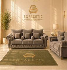 Malibu Plush Velvet Sofa Set
