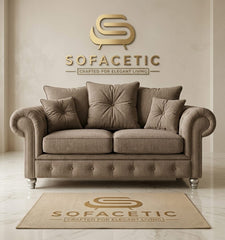 Monzi Chenille Contemporary Sofa Set
