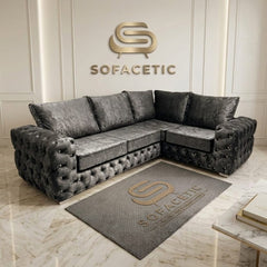 Urban Crush velvet Living Sofa Set
