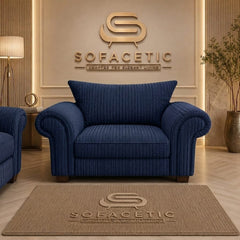 Monzi Jumbo Cord Contemporary Sofa Set