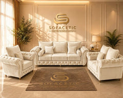Malibu Plush Velvet Sofa Set