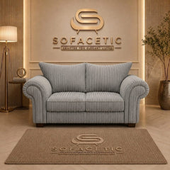 Monzi Jumbo Cord Contemporary Sofa Set