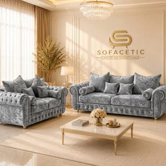 Malibu Crush Velvet Sofa Set