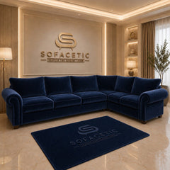 Monzi Plush velvet Contemporary Sofa Set