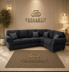 Tanzo Jumbo Cord Luxury Fabric Sofa