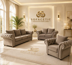 Nicole Plush velvet Luxury Sofa Set