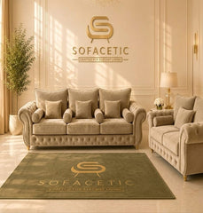 Malibu Plush Velvet Sofa Set