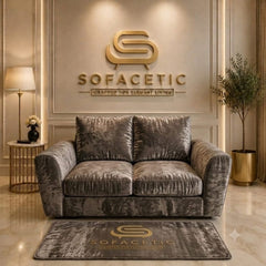 Rivo Crushed Velvet Fabric Sofa Set