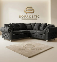 Monzi Chenille Contemporary Sofa Set