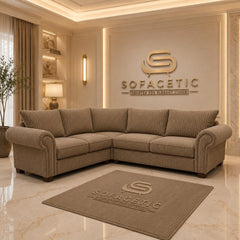 Monzi Jumbo Cord Contemporary Sofa Set