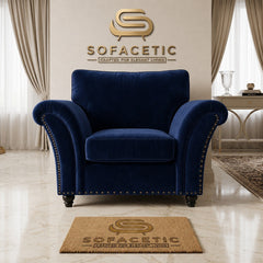 Juxen Plush Velvet Designer Sofa Set