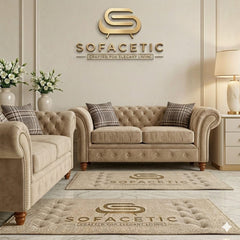 Juxen Plush Velvet Designer Sofa Set