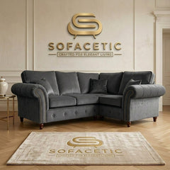 Juxen Plush Velvet Designer Sofa Set