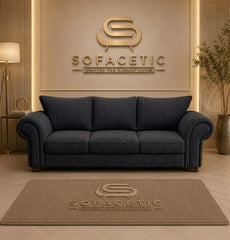Monzi Jumbo Cord Contemporary Sofa Set