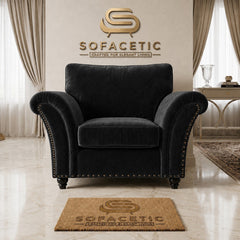 Juxen Plush Velvet Designer Sofa Set