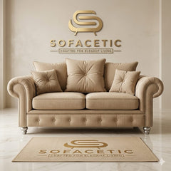 Monzi Chenille Contemporary Sofa Set