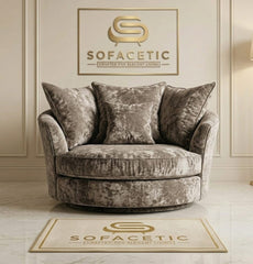 Juxen Crush Velvet Designer Sofa Set