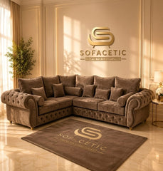Malibu Plush Velvet Sofa Set
