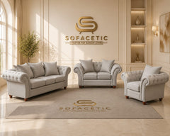 Nicole Naple Fabric Luxury Sofa Set