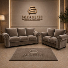 Monzi Plush velvet Contemporary Sofa Set