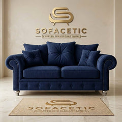 Monzi Chenille Contemporary Sofa Set