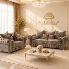 Malibu Crush Velvet Sofa Set
