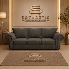 Monzi Jumbo Cord Contemporary Sofa Set