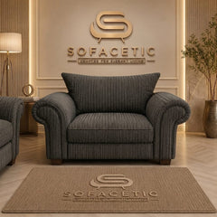 Monzi Jumbo Cord Contemporary Sofa Set