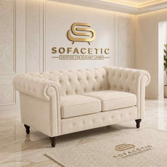 Olympia Chesterfield Chenile Sofa Set