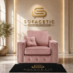 Ruby Alaska Plush velvet Sofa Set