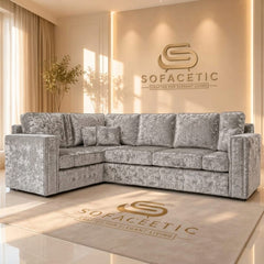 Ruby Alaska Crush Velvet Sofa Set