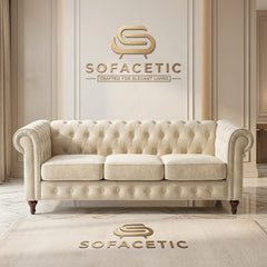 Olympia Chesterfield Plush velvet Sofa Set