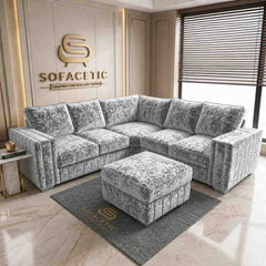 Lilly Crush Velvet Fabric Luxury Sofa Set
