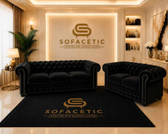 Madrid Naples Fabric Chesterfield Sofa Set