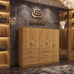 5 Door Oak color Wardrobe