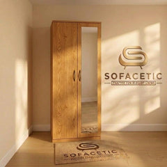 2 Door Oak Color Wardrobe