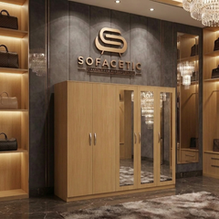 5 Door Oak color Wardrobe