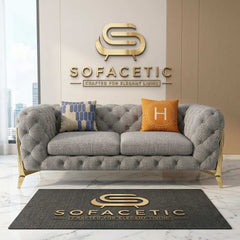 Italian Chenille Fabric Chesterfield Sofa Set