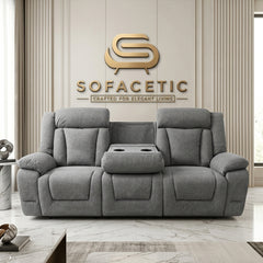 Buenos Fabric Suite Recliner Sofa Grey Set