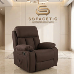 Vancouver Leather Recliner Sofa Brown Set